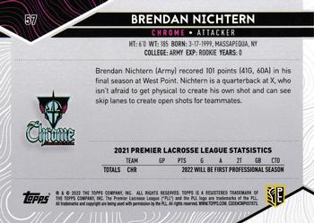 2022 Topps Premier Lacrosse League #57 Brendan Nichtern Back